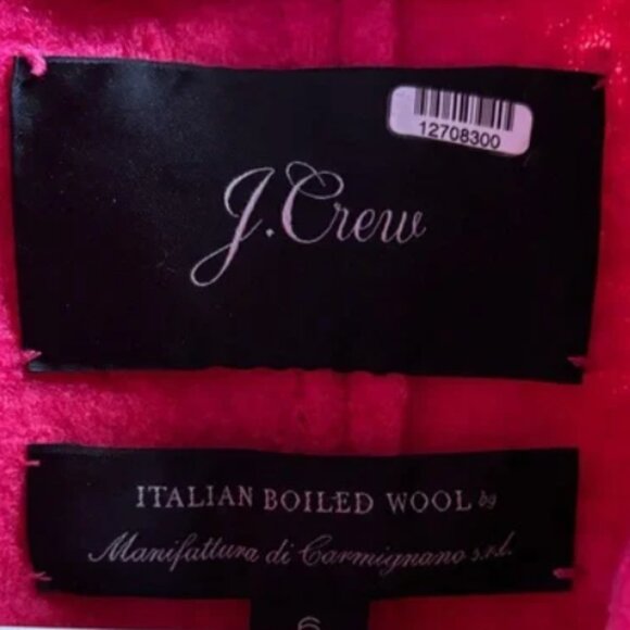 J.Crew Daphne boiled wool coat dark pink size 6 - Picture 11 of 16
